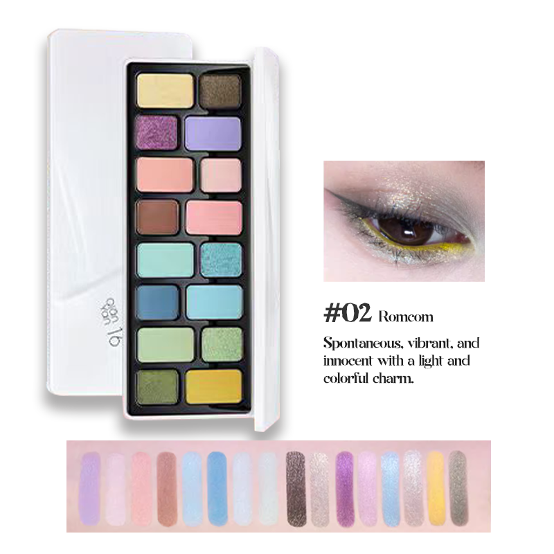 CHEERYEP (QIANYAN) 16-Color Natural Star Eye Shadow Palette - 02#Romcom