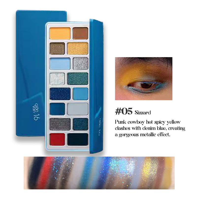 CHEERYEP (QIANYAN) 16-Color Natural Star Eye Shadow Palette - 05#Sizzard