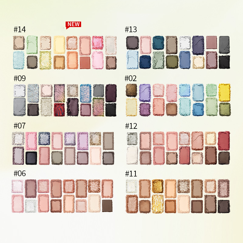 CHEERYEP (QIANYAN) 16-Color Natural Star Eye Shadow Palette - 14#Flipped