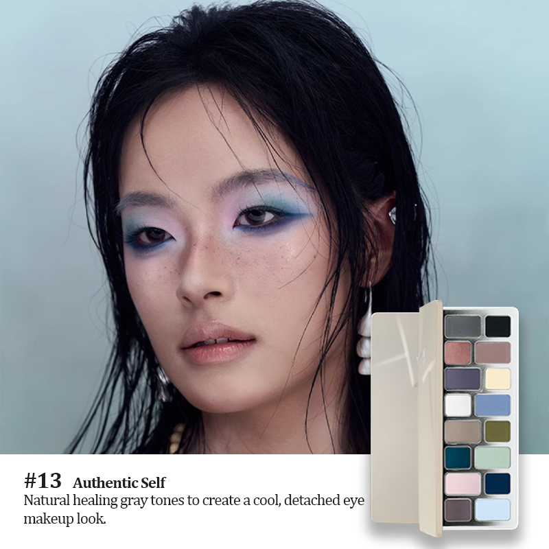 CHEERYEP (QIANYAN) 16-Color Natural Star Eye Shadow Palette - 13#Authentic Self