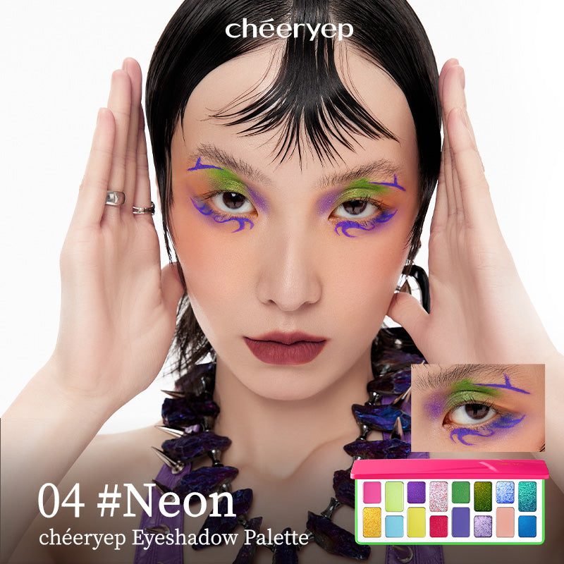 chéeryep 16-Color Natural Star Eye Shadow Palette - 04#Neon