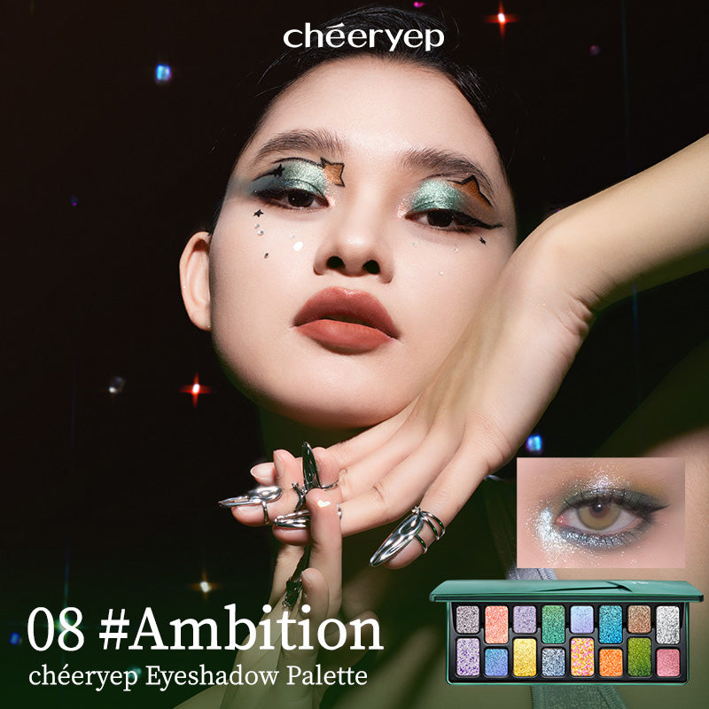 chéeryep 16-Color Natural Star Eye Shadow Palette - 08#Ambition