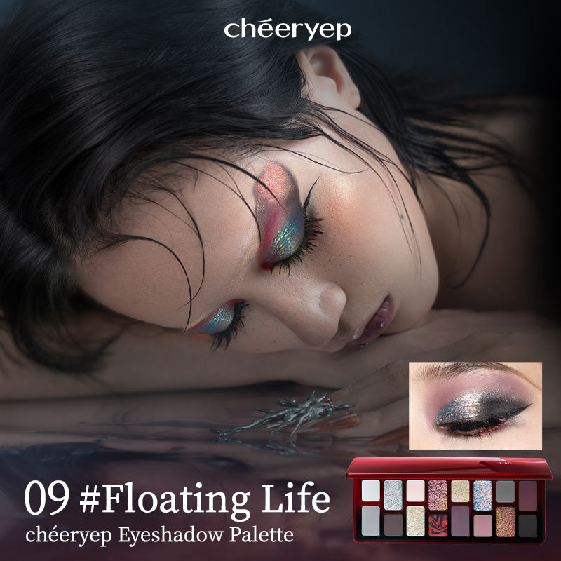chéeryep X @freya86_ff 16-Color Natural Star Eye Shadow Palette - 09#Floating Life