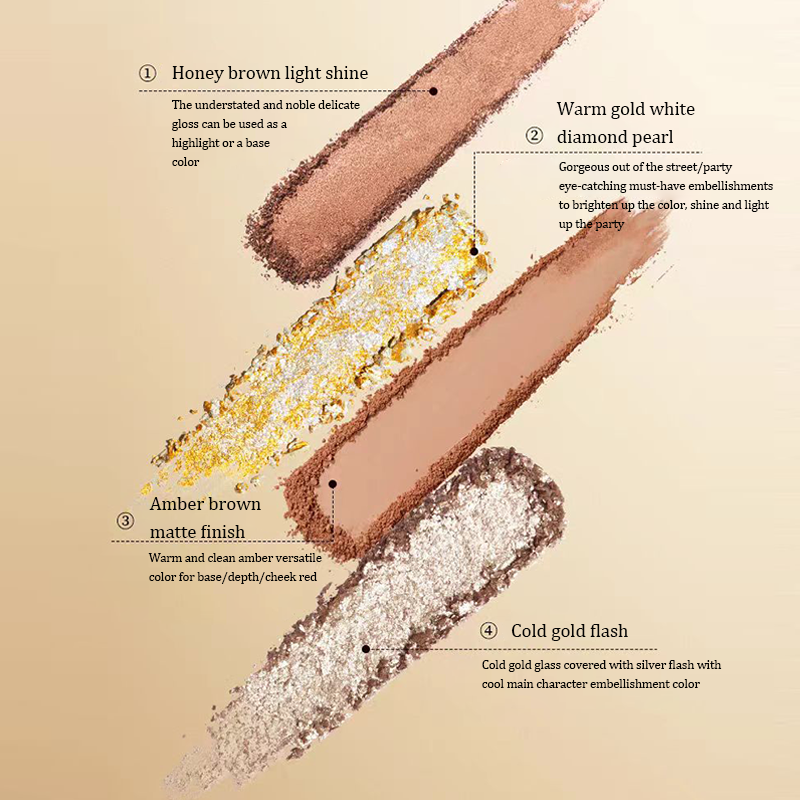 CHEERYEP (QIANYAN) 16-Color Natural Star Eye Shadow Palette - 11#Nature