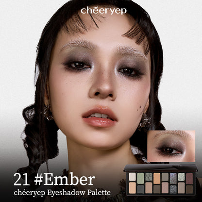 chéeryep 16-Color Natural Star Eye Shadow Palette – 21# Ember