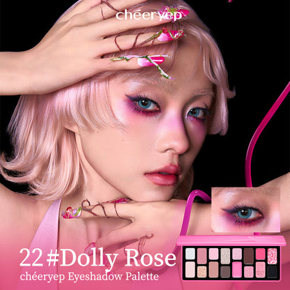 chéeryep 16-Color Natural Star Eye Shadow Palette - 22#Dolly Rose