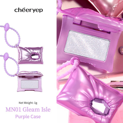 chéeryep Pillow Gem Mini Cream Highlighter MN01 Gleam Isle (Purple Case)